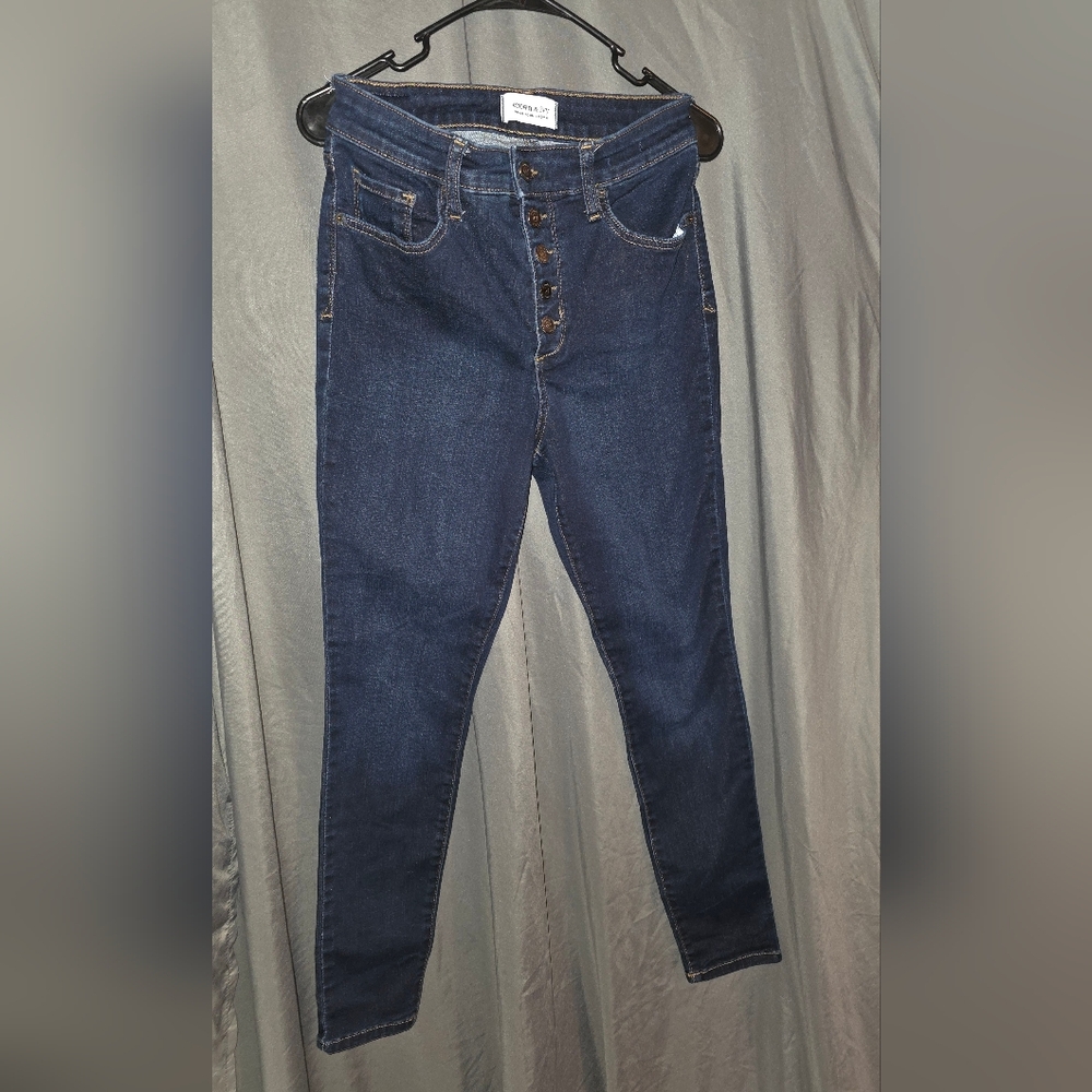 Crown & Ivy Dark Blue High Rise Jeans